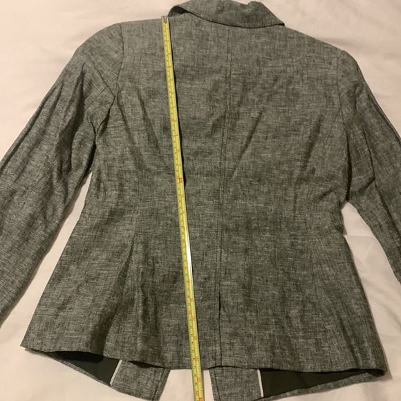 Banana Republic Linen/Rayon-Viscose Asymmetrical Zip Moto Jacket, size 0 - Picture 11 of 13